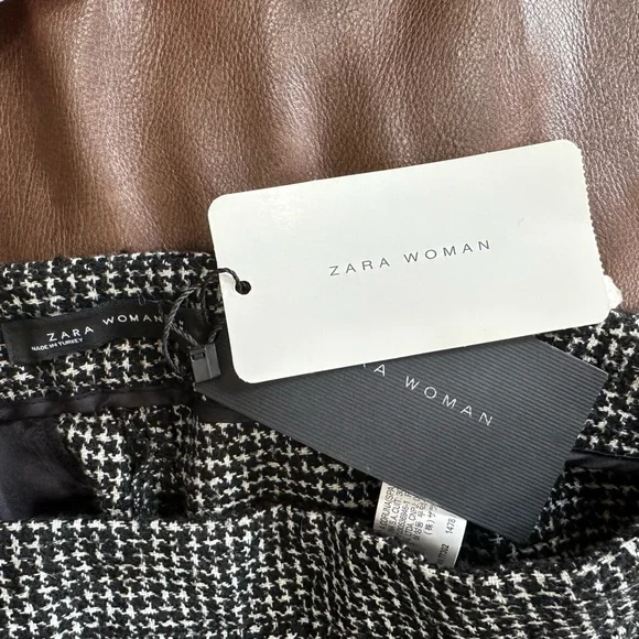 ZARA.  2 piece black and white houndstooth set, NWT, Sz M - Picture 5 of 6